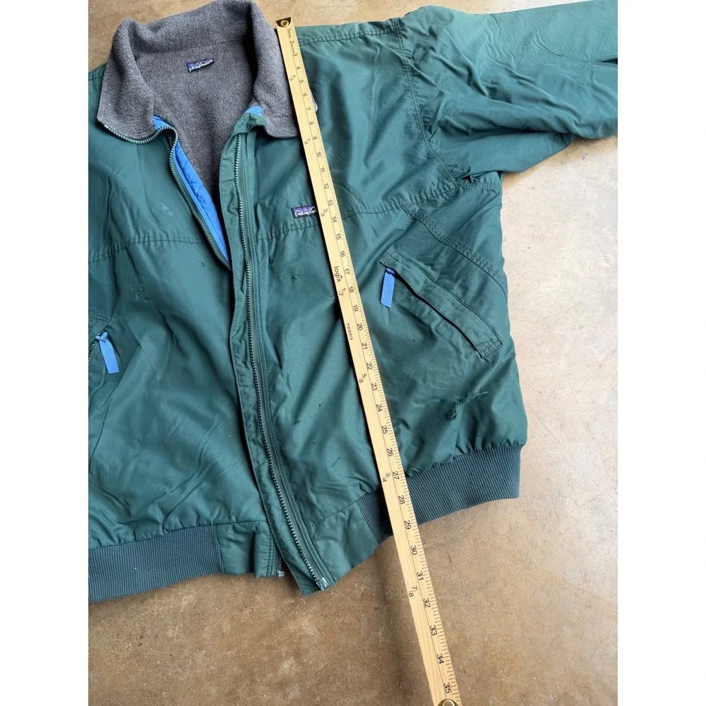 Vintage Patagonia Shelled Synchilla Jacket Teal Green Distressed Mens XL